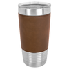 20 OZ Engraved Leatherette Polar Camel Tumbler - 5202 Dark Brown image