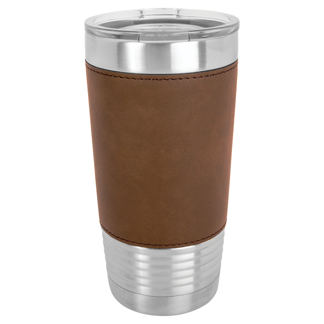 20 OZ Engraved Leatherette Polar Camel Tumbler - 5202 Dark Brown image