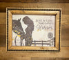 12" x 16" Just a Girl Who Loves Horses Canvas Print in Handcrafted Rustic Frame image 1