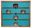 20 Buckle Display - Other Backgrounds Available - Turquoise Faux Leather image