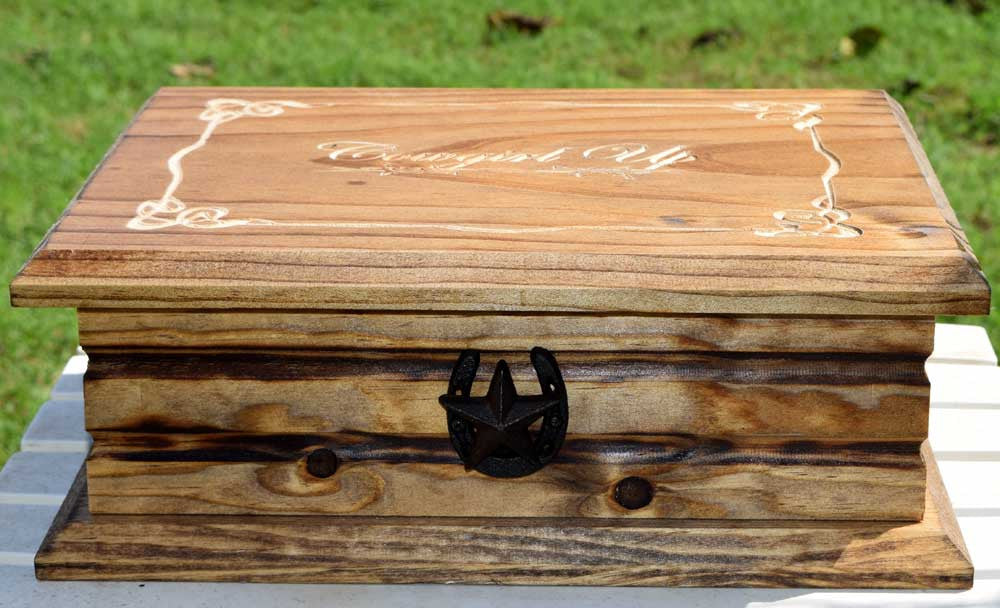 Cowgirl Up - Engraved Jewelry Box / Bible Box image 1