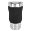 20 OZ Engraved Leatherette Polar Camel Tumbler - 5203 Black / Silver image