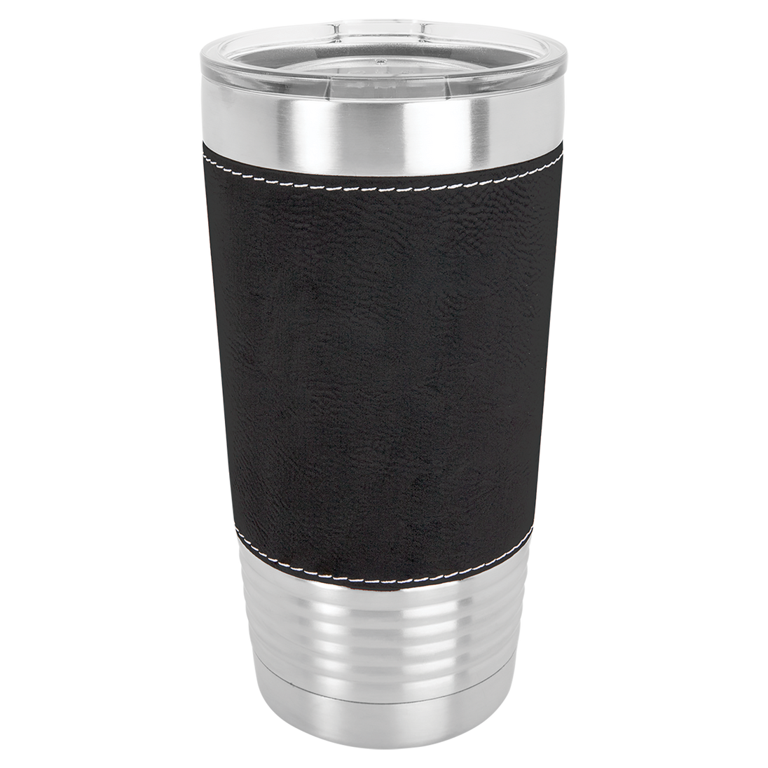 20 OZ Engraved Leatherette Polar Camel Tumbler - 5203 Black / Silver image