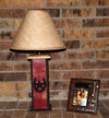 24" Rustic Lamps - Star & Horseshoe Table Lamp - Barn Red. These beautiful Western table lamps are perfect for the cabin or rustic decor image 1