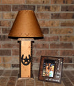 24" Rustic Western Lamps - Star & Horseshoe Table Lamp. These beautiful Western table lamps are perfect for the cabin or your rustic Decor image 2