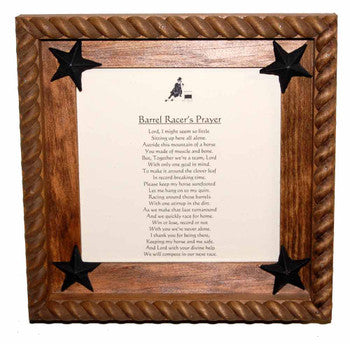 Barrel Racers Prayer in 8x8 Wood Rope Frame image 0