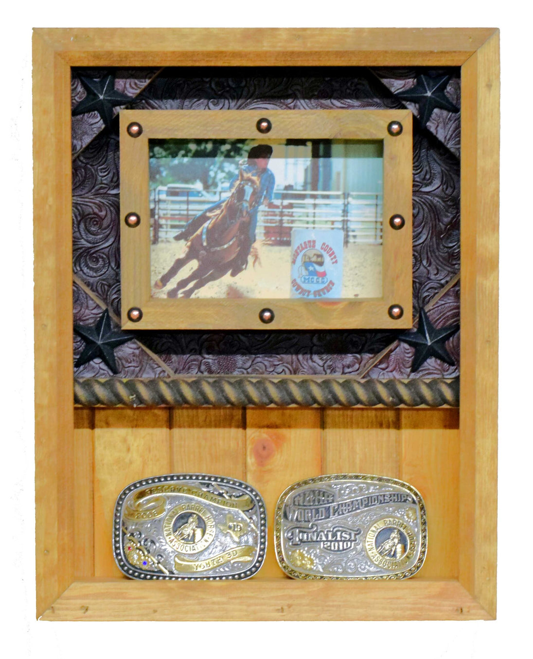 2 Buckle Display Case with 5 x 7 Picture Frame image 0