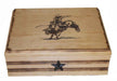 Bull Rider Handmade Jewelry Box - Faux Leather Lined image 0