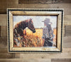 12" x 16" Rustic Equestrian Print in Handcrafted Rustic Frame image 1