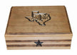 A&M Carved Handmade Jewelry Box - Faux Leather Lined image 0