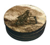 Barrel Racer Cowhide Coasters (set of 4)