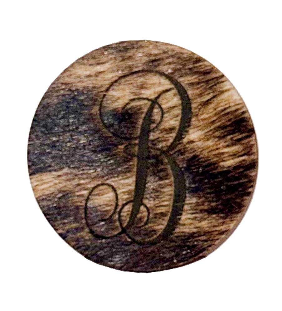 Monogram Cowhide Coasters (set of 4)