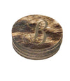 Monogram Cowhide Coasters (set of 4)