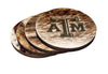 A&M Cowhide Coasters (set of 4)