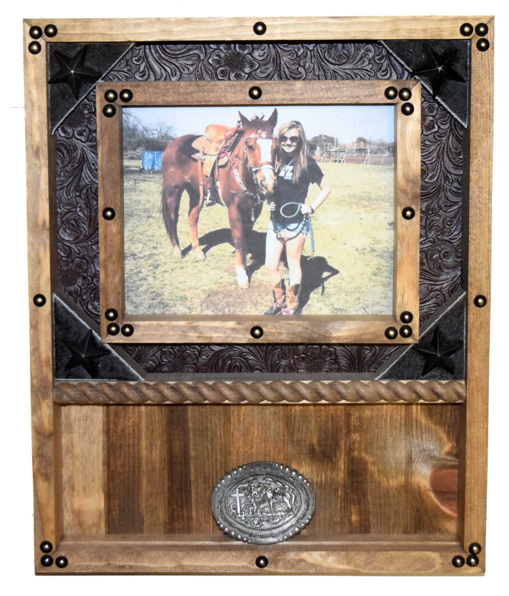 3 Buckle Display with 8 x 10 Picture Frame image 2