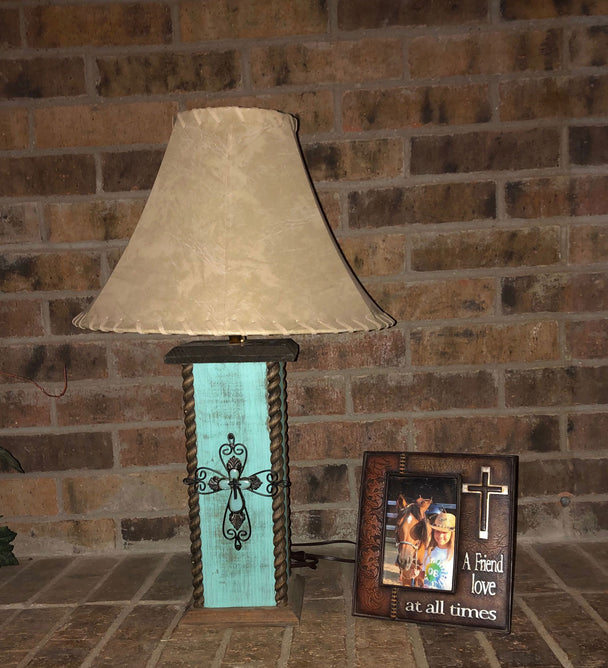 24" Rustic Western Table Lamp with USB Power Center. These beautiful Western table lamps are perfect for the cabin or your rustic Decor image 0