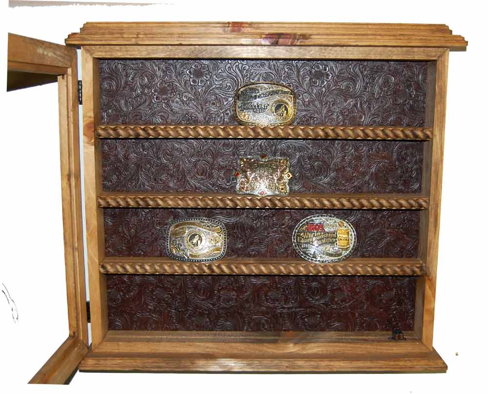 20 Buckle Display Case  - Glass Door Front - Other Backgrounds Available image 1