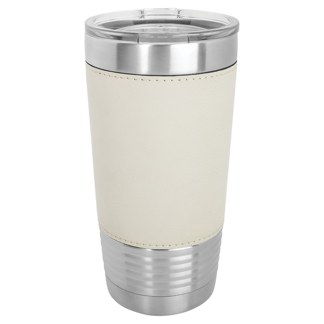 20 OZ Engraved Leatherette Polar Camel Tumbler - 5212 White/Black image