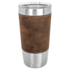 20 OZ Engraved Leatherette Polar Camel Tumbler - 5208 Rustic / Silver image