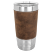 20 OZ Engraved Leatherette Polar Camel Tumbler - 5208 Rustic / Silver image