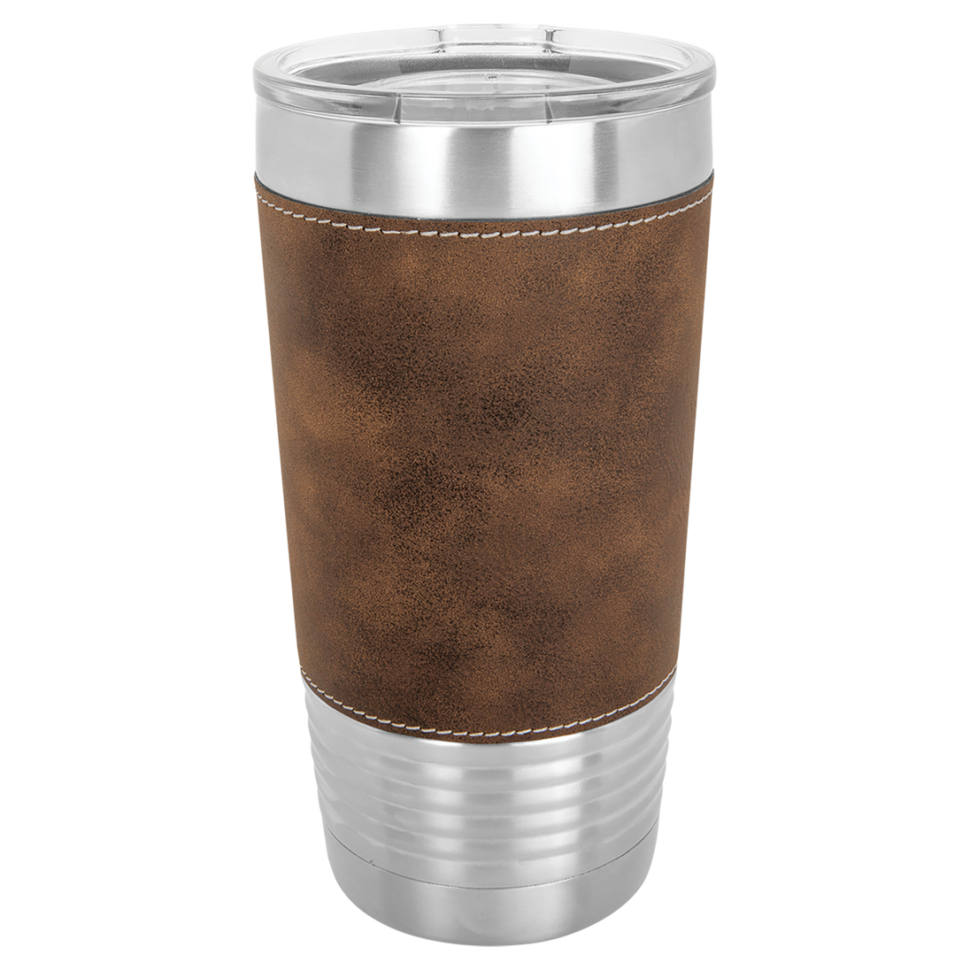 20 OZ Engraved Leatherette Polar Camel Tumbler - 5208 Rustic / Silver image