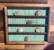 20 Buckle Display with Weathered Turquoise Backing image 1