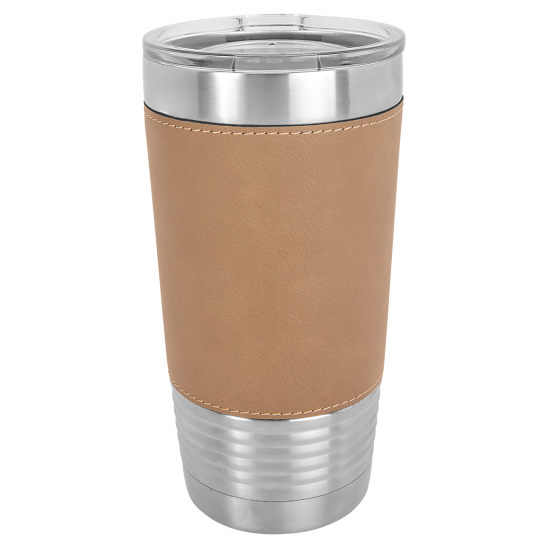 20 OZ Engraved Leatherette Polar Camel Tumbler - 5201 Light Brown image