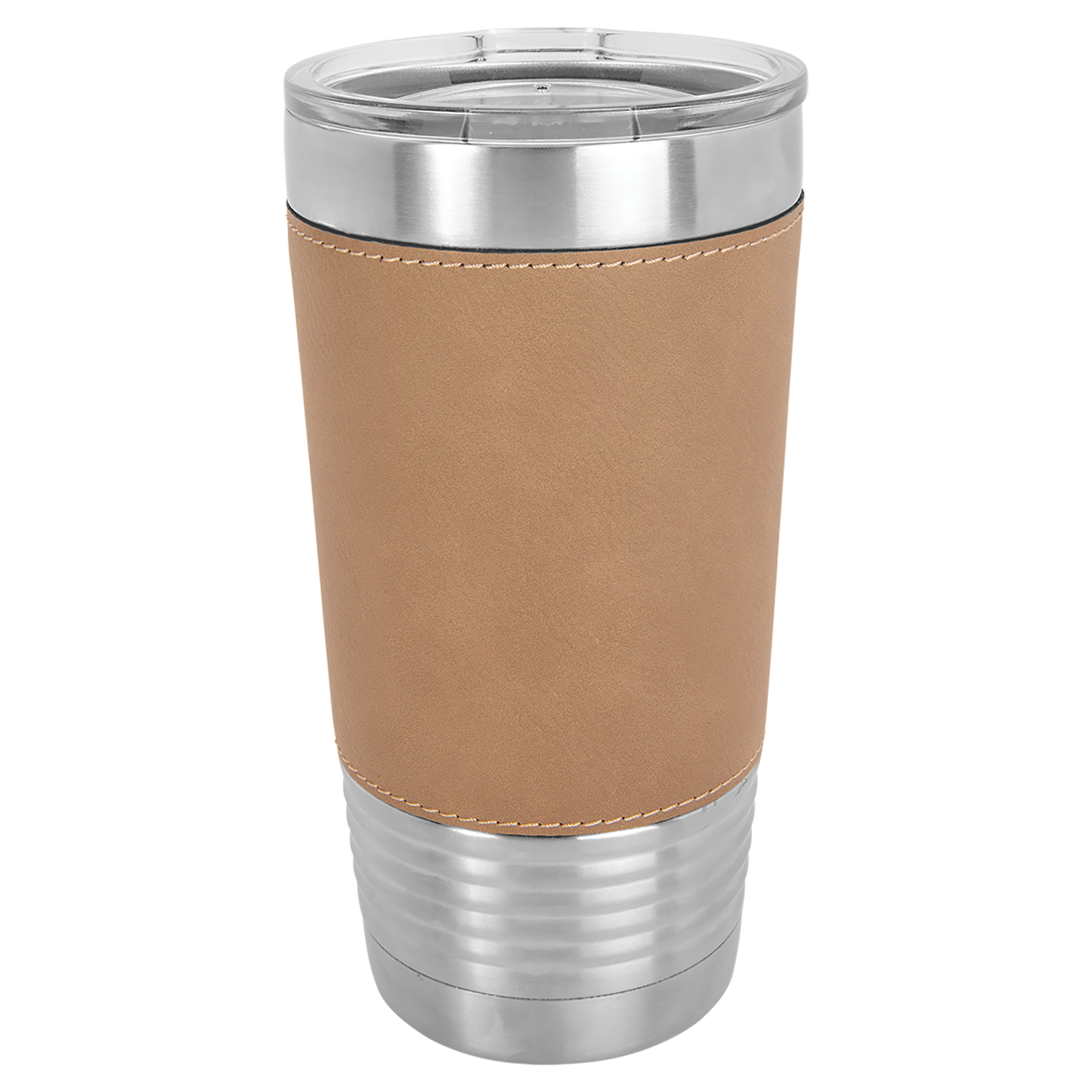 20 OZ Engraved Leatherette Polar Camel Tumbler - 5201 Light Brown image