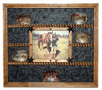 14 Buckle Display with 8x10 Picture Frame - Many Backgrounds Available image 3