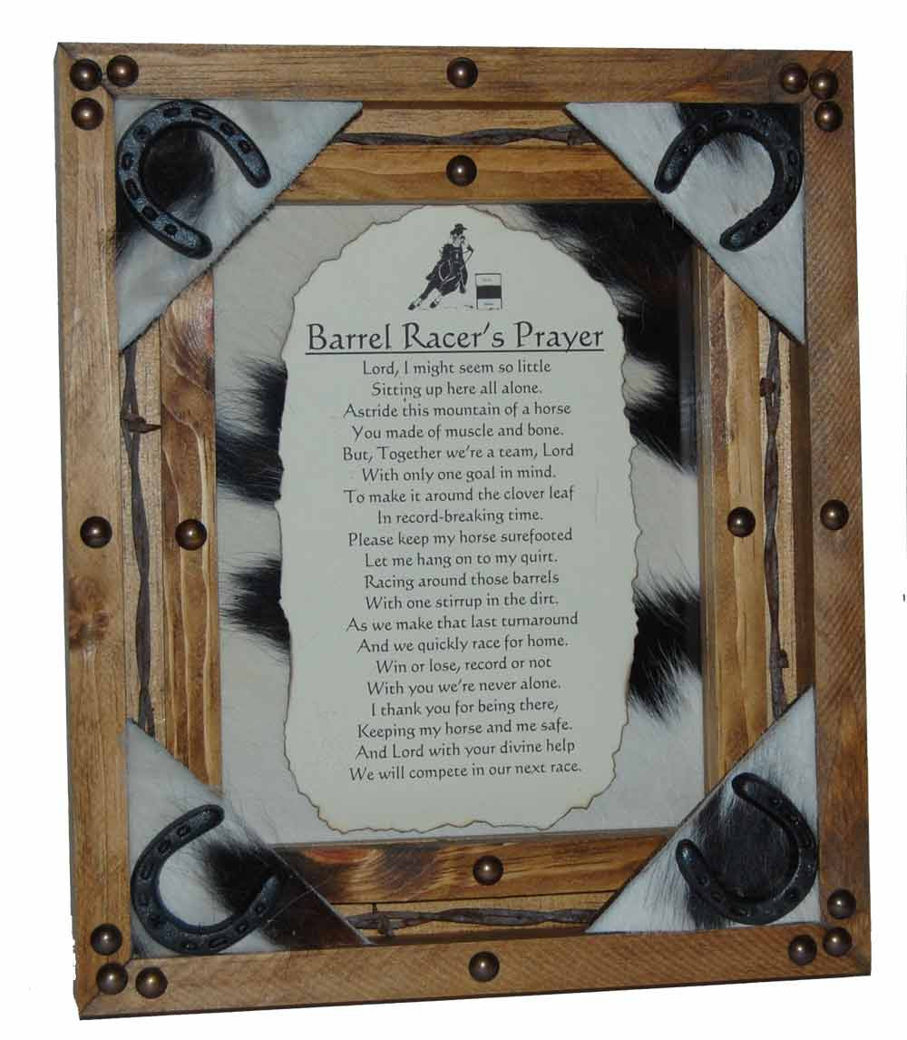 Pine Framed Barrel Racers Prayer image 0