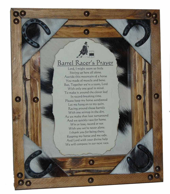 Pine Framed Barrel Racers Prayer image 0