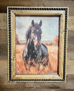 12" x 16" Black Beauty Canvas Print in Handcrafted Rustic Frame image 1