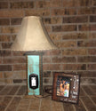 24" USB Rustic Lamps - Western Lamps - Western Horseshoe/Star Table Lamp with USB Power Center. Perfect for any western decor or the cabin image 1