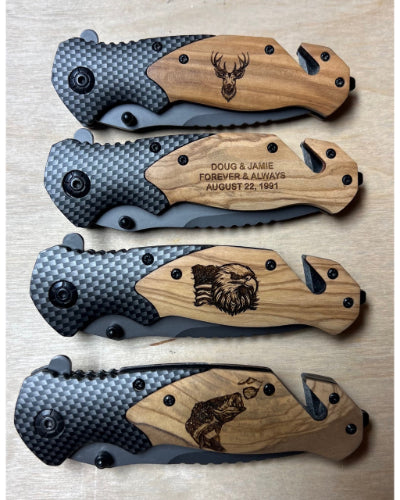 Personalized Wood Pocket Knives image 0