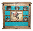 14 Buckle Display Faux - Glass Door Front - Other Backgrounds Available - Turquoise Faux Leather image
