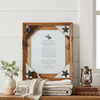 Rodeo Cowboy Prayer Framed in 8 x 10 Rustic Pine Frame.